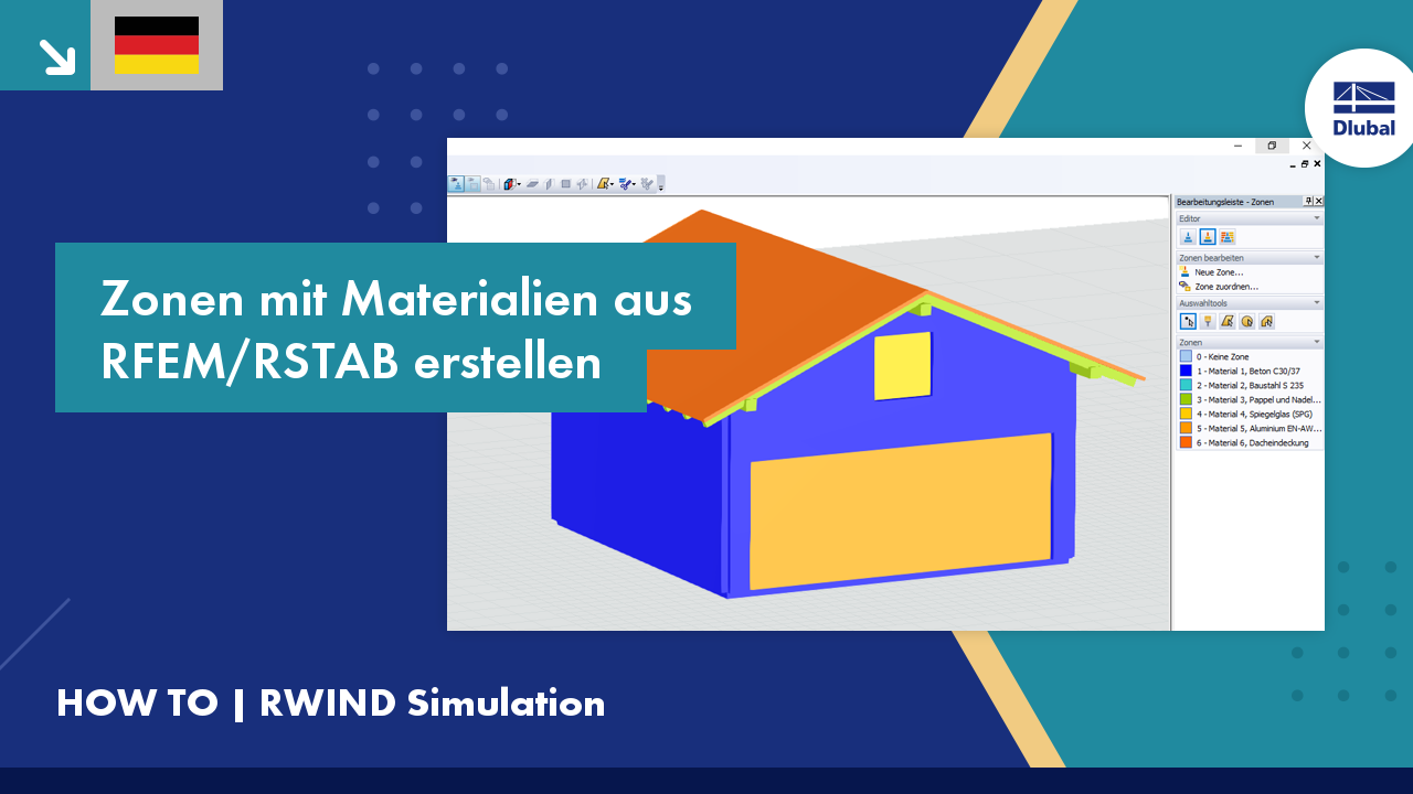 RWIND Simulation | Zonen mit Materialien aus RFEM/RSTAB erstellen