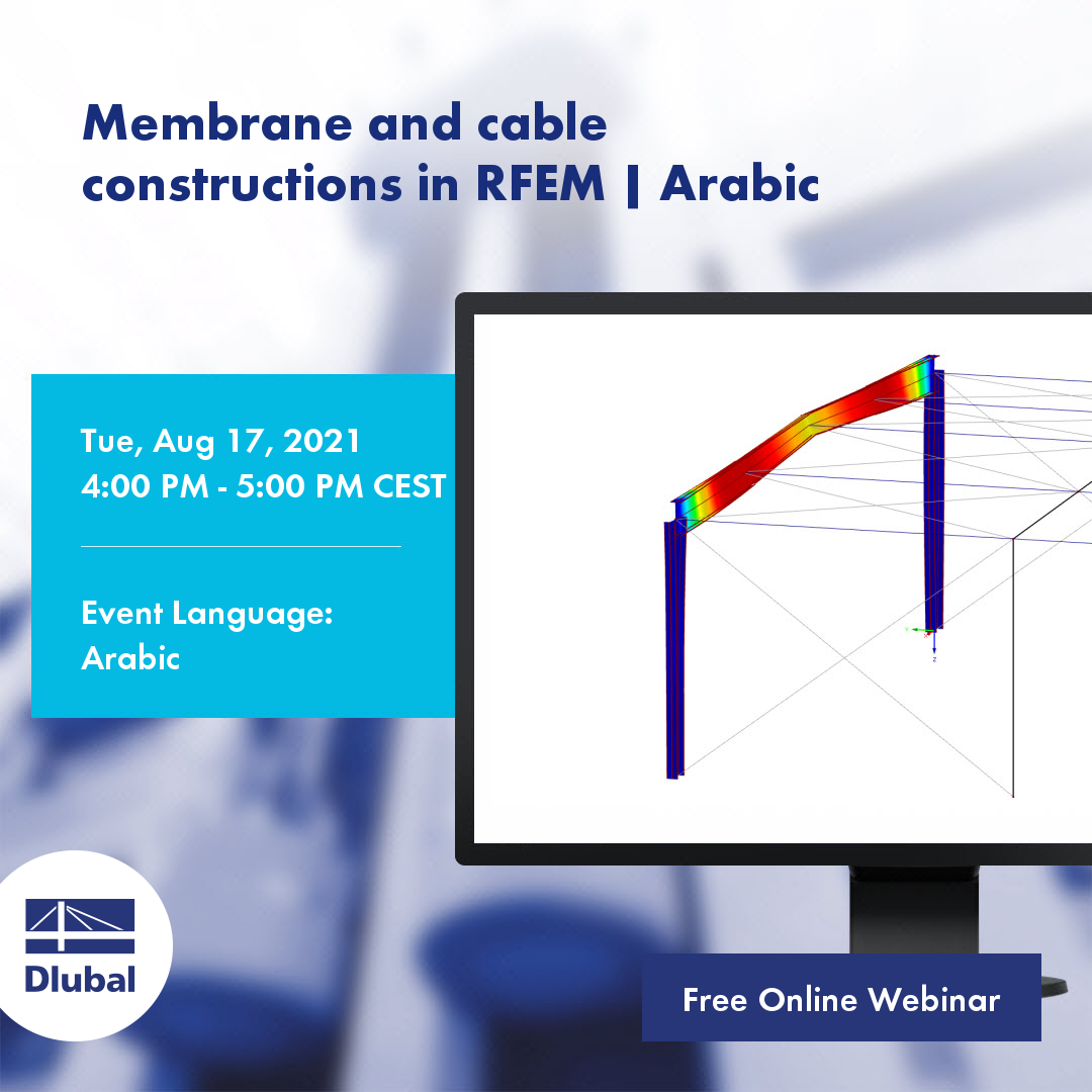 Membran- und Seil-\n-Konstruktionen in RFEM | Arabisch