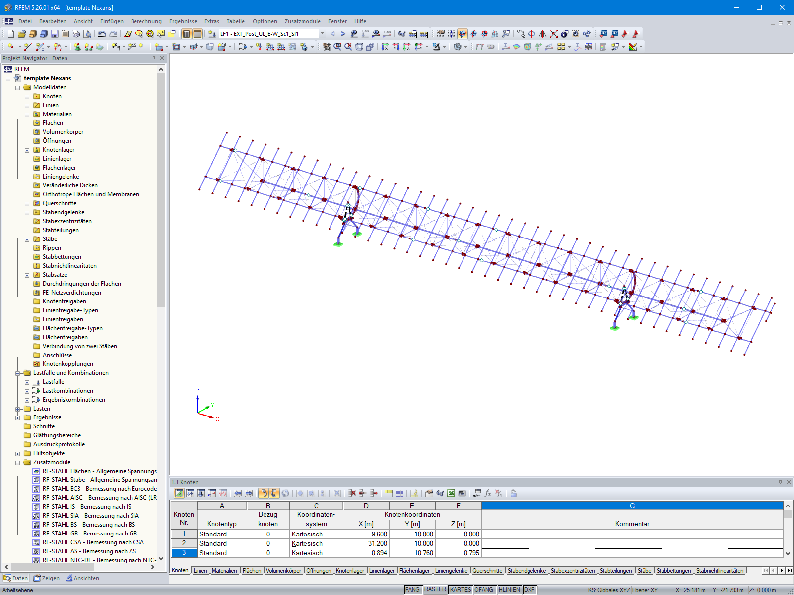 Solartracker-Modell in RFEM