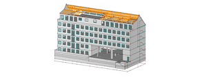 3D-Modell der Berufsschule in RFEM (© Eggers Tragwerksplanung GmbH)