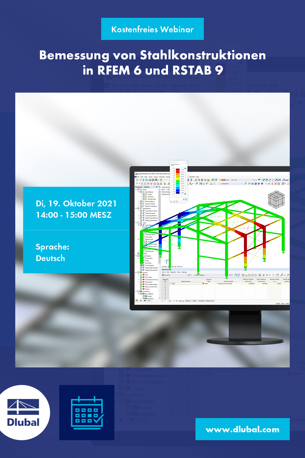 Bemessung von Stahlkonstruktionen in RFEM 6 und RSTAB 9