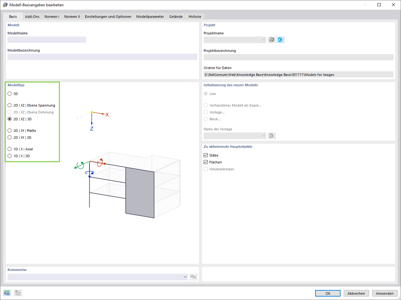 Modelltypen in RFEM 6