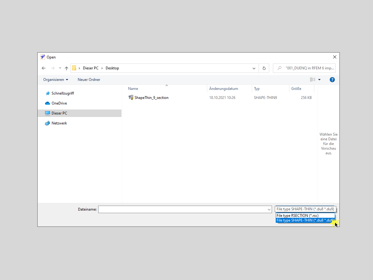 FAQ 005110 | Kann ich einen DUENQ-Querschnitt in RFEM 6 bzw. RSTAB 9 einlesen?