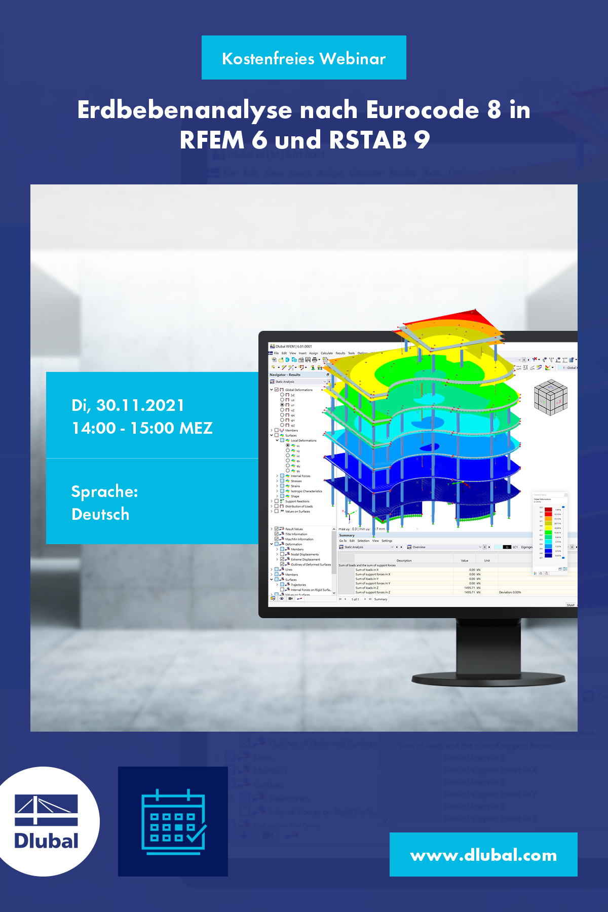 Erdbebenanalyse nach Eurocode 8 in RFEM 6 und RSTAB 9