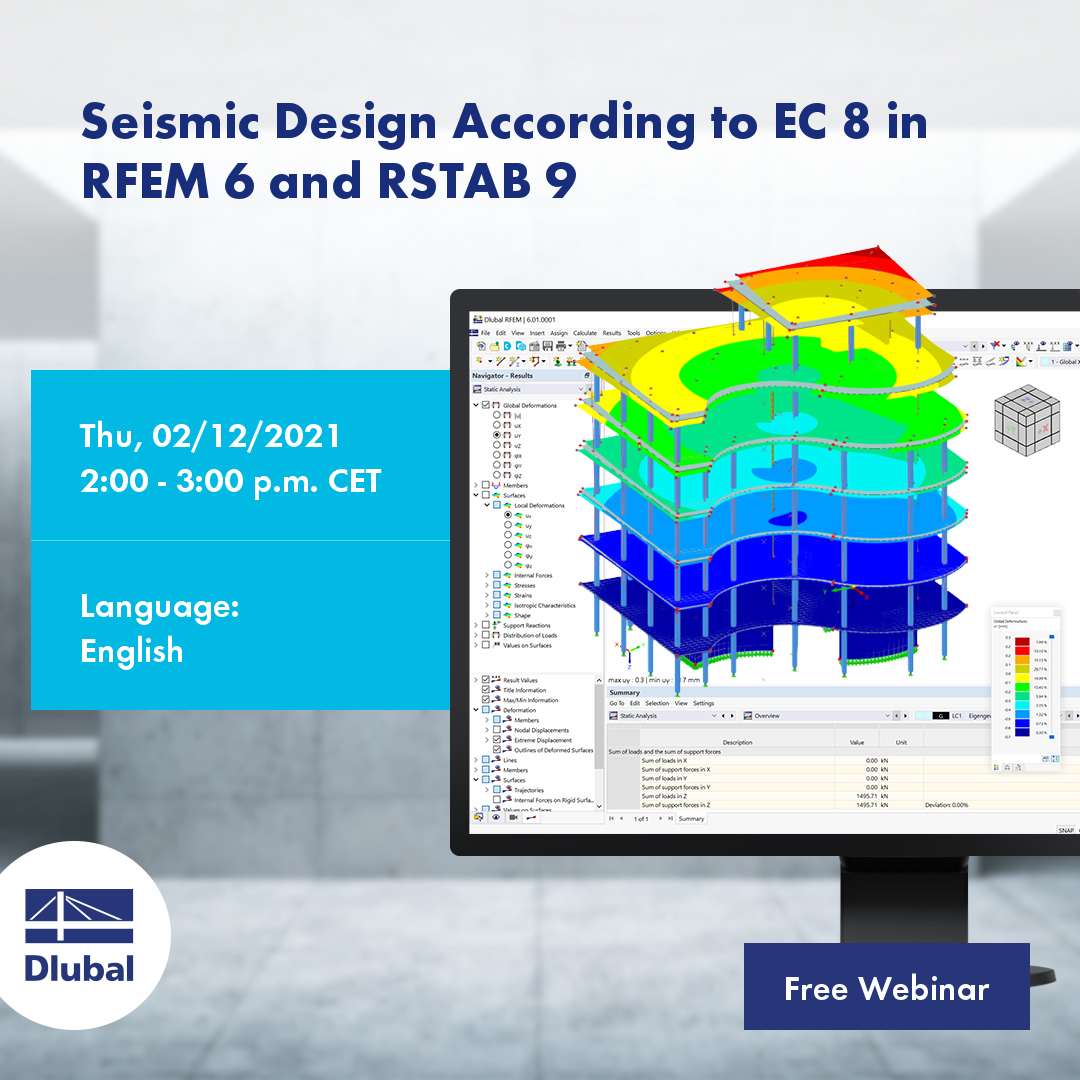 Erdbebenauslegung nach Eurocode 8 in RFEM 6 und RSTAB 9