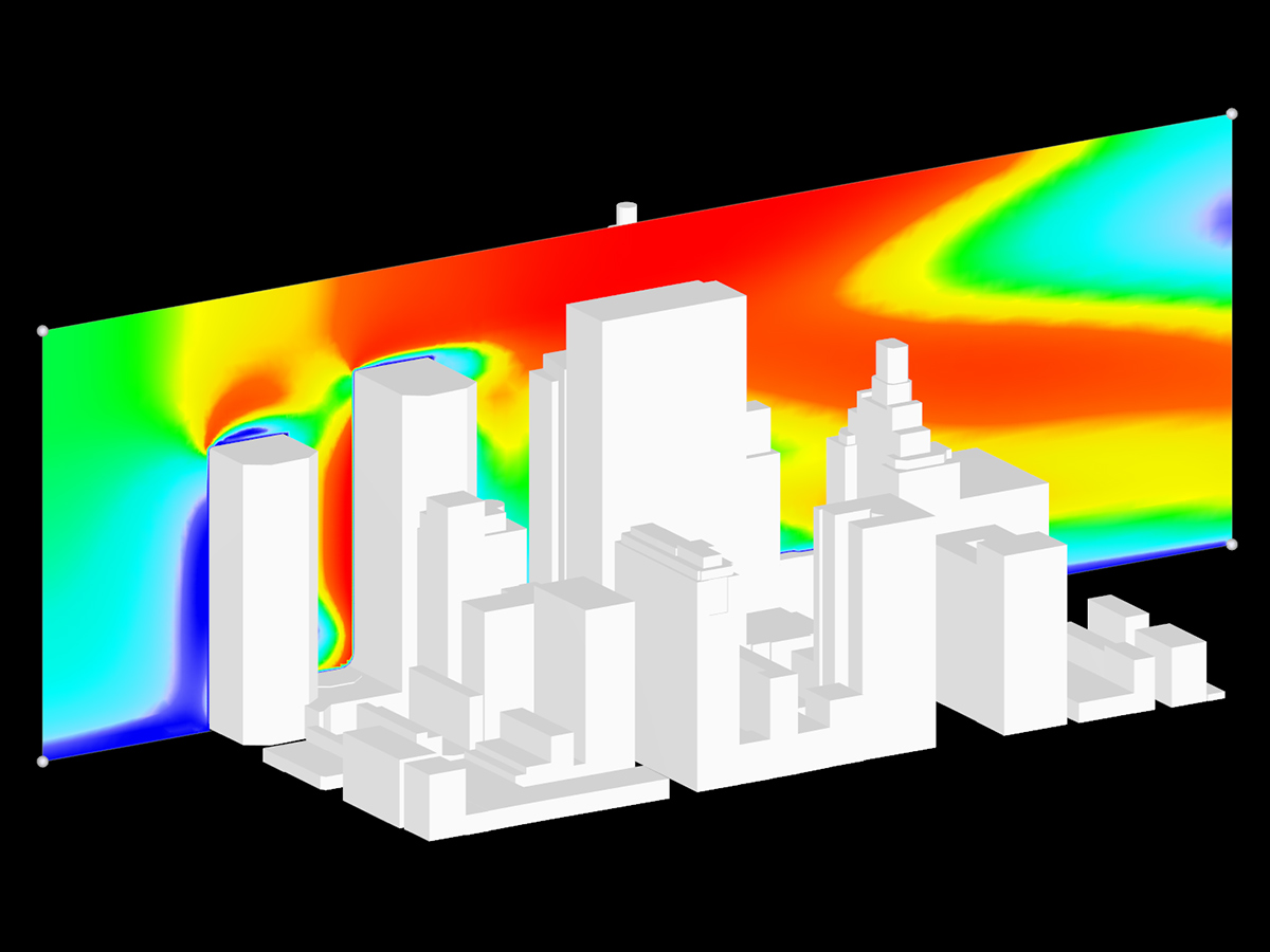 Windsimulationsmodell des Eiffelturms, RWIND Simulation - Demomodell