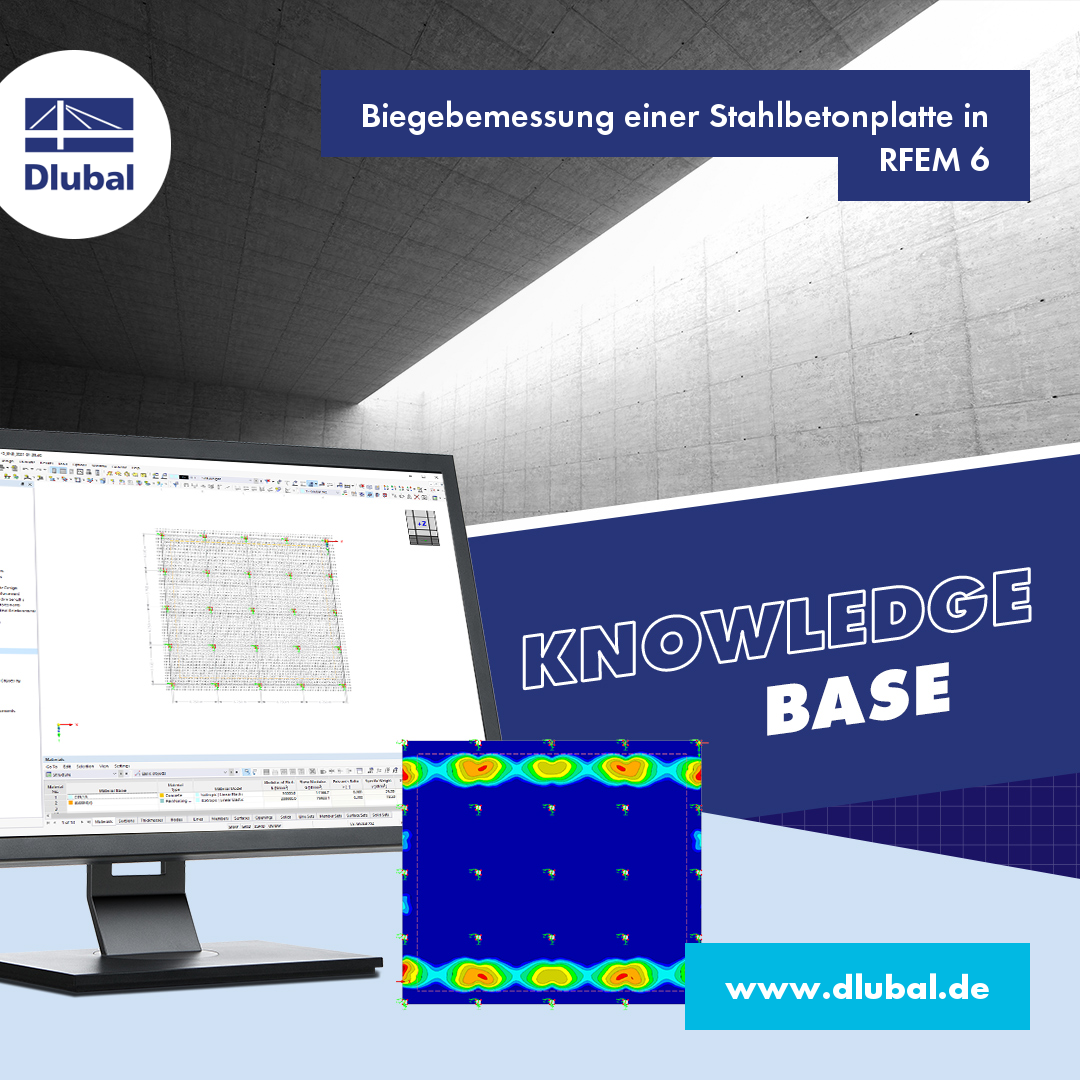 Biegebemessung einer Stahlbetonplatte in RFEM 6