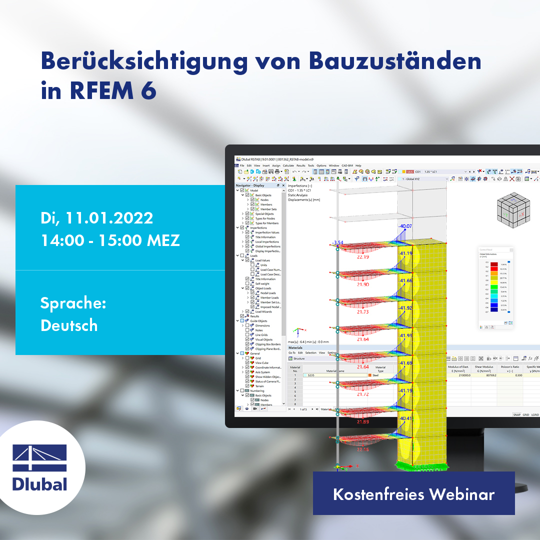 Berücksichtigung von Bauzuständen in RFEM 6