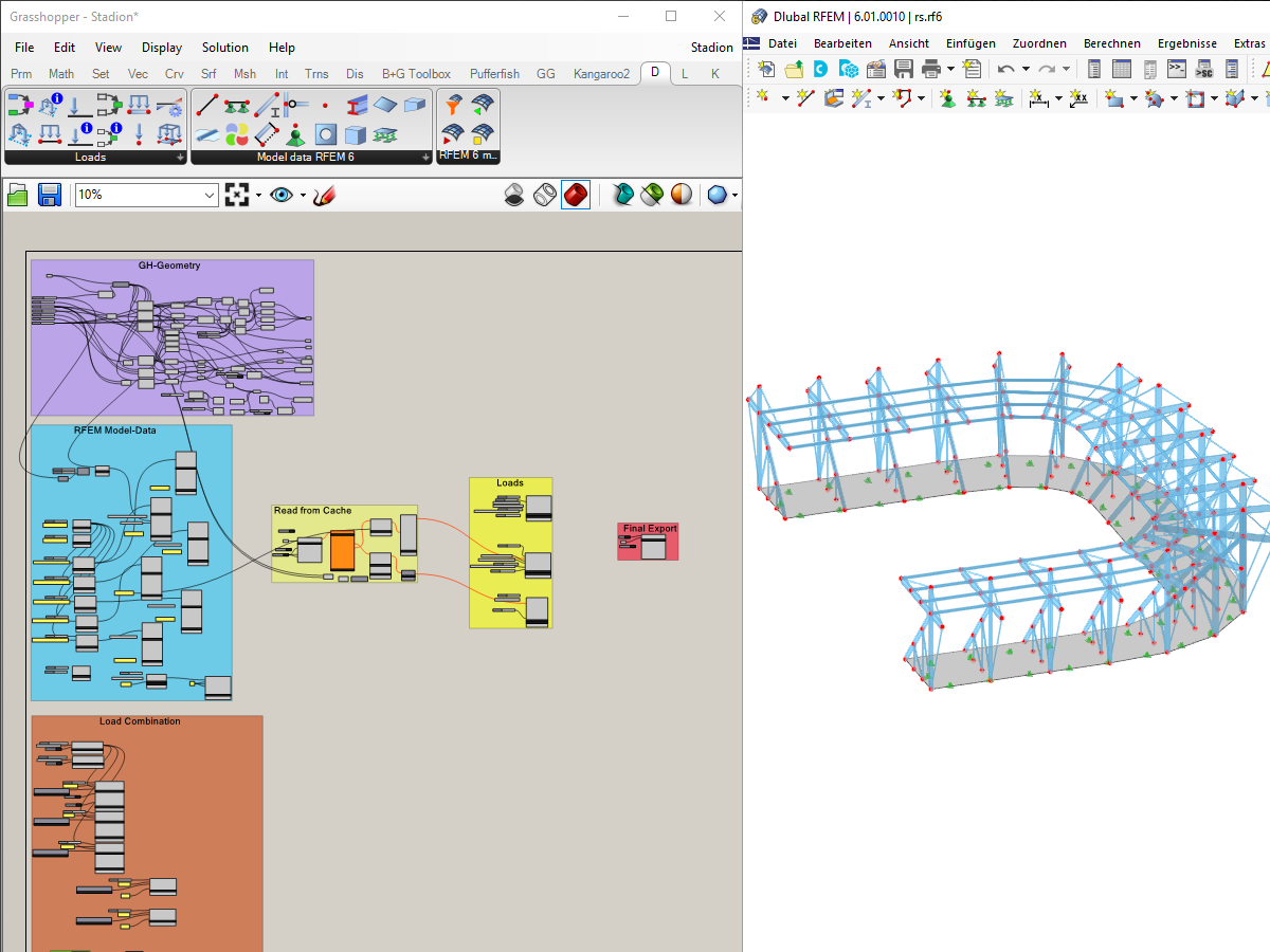 Datenaustausch zwischen Grasshopper und RFEM 6