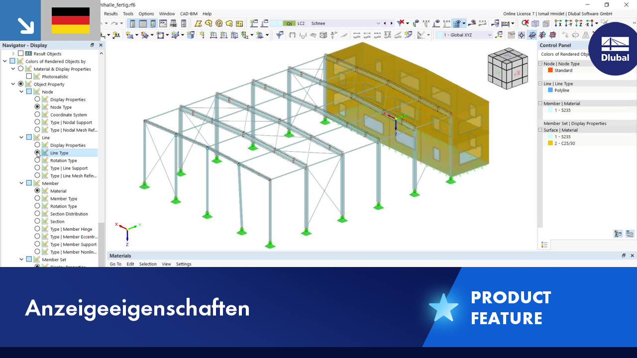 Video: Anzeigeeigenschaften in RFEM 6 / RSTAB 9