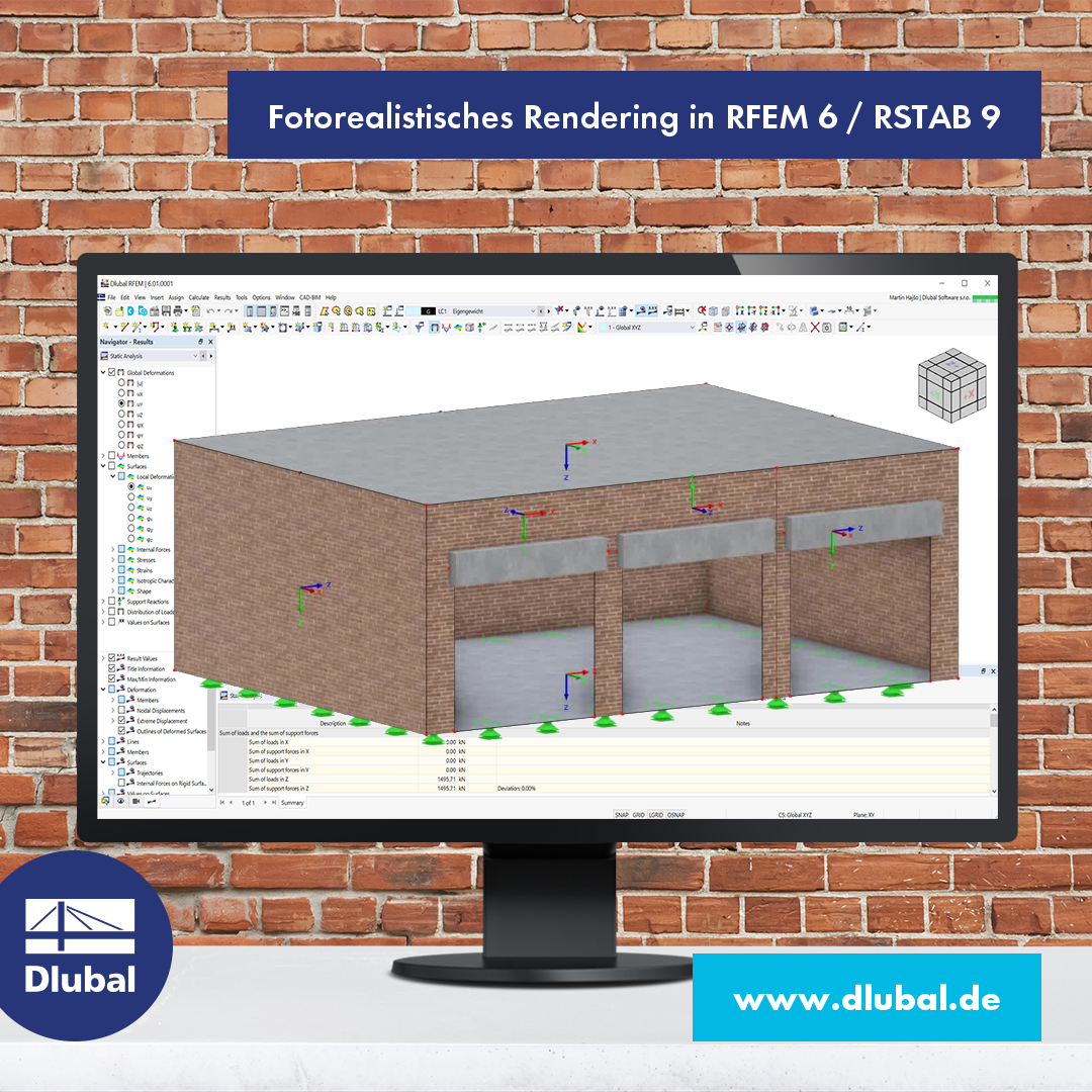 Fotorealistisches Rendering in RFEM 6 / RSTAB 9