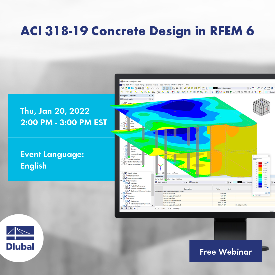 Betonbemessung nach ACI 318-19 in RFEM 6 