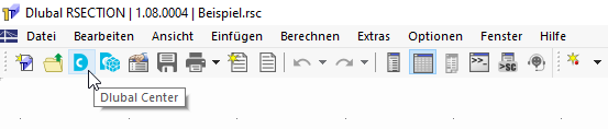 Schaltfläche 'Dlubal Center'