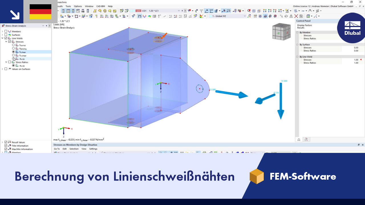 Video: Berechnung von Linienschweißnähten