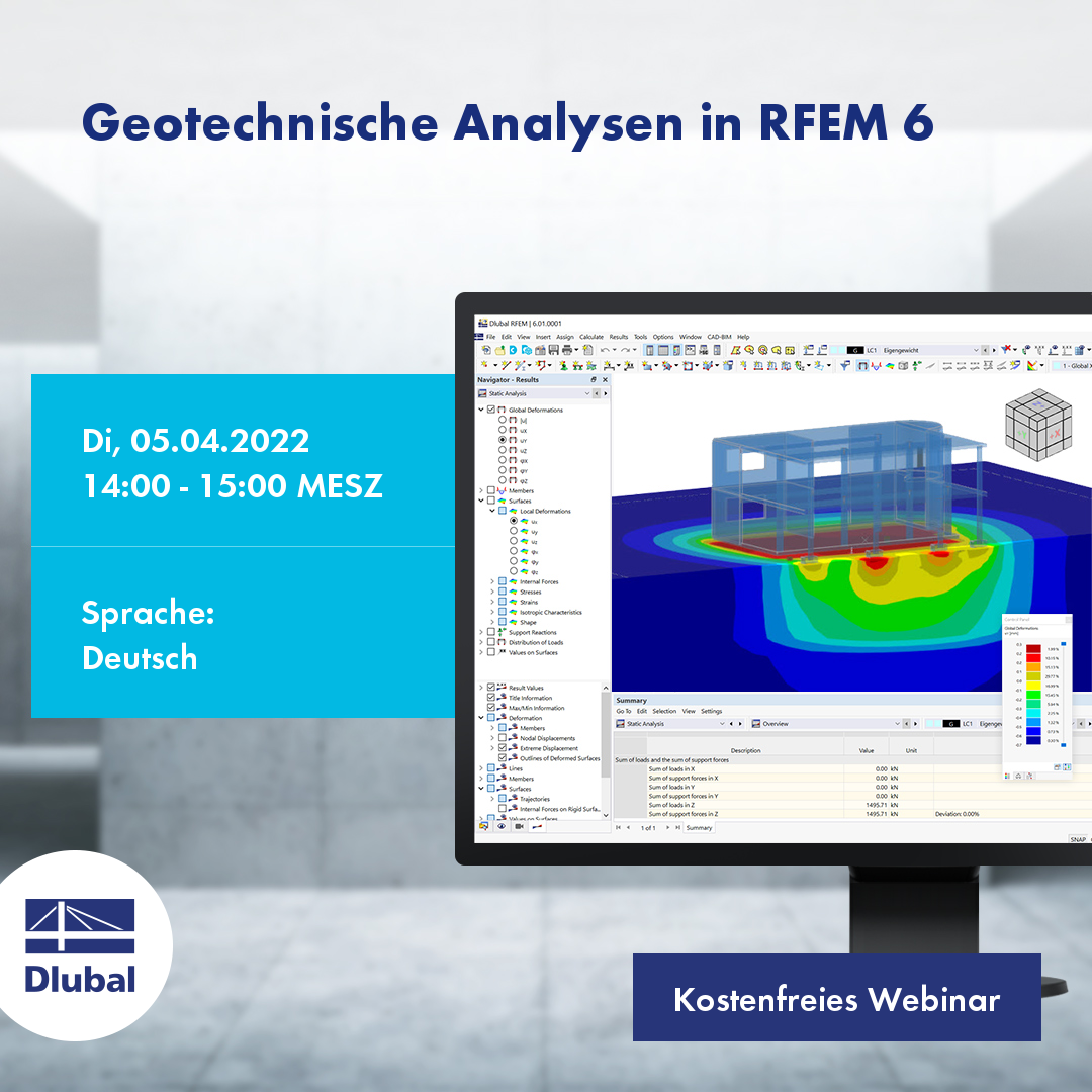 Geotechnische Analysen in RFEM 6