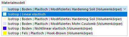 Materialmodelle für Materialien vom Typ Boden