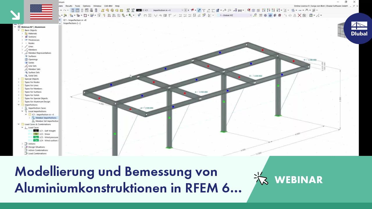 Modellierung und Bemessung von Aluminiumkonstruktionen