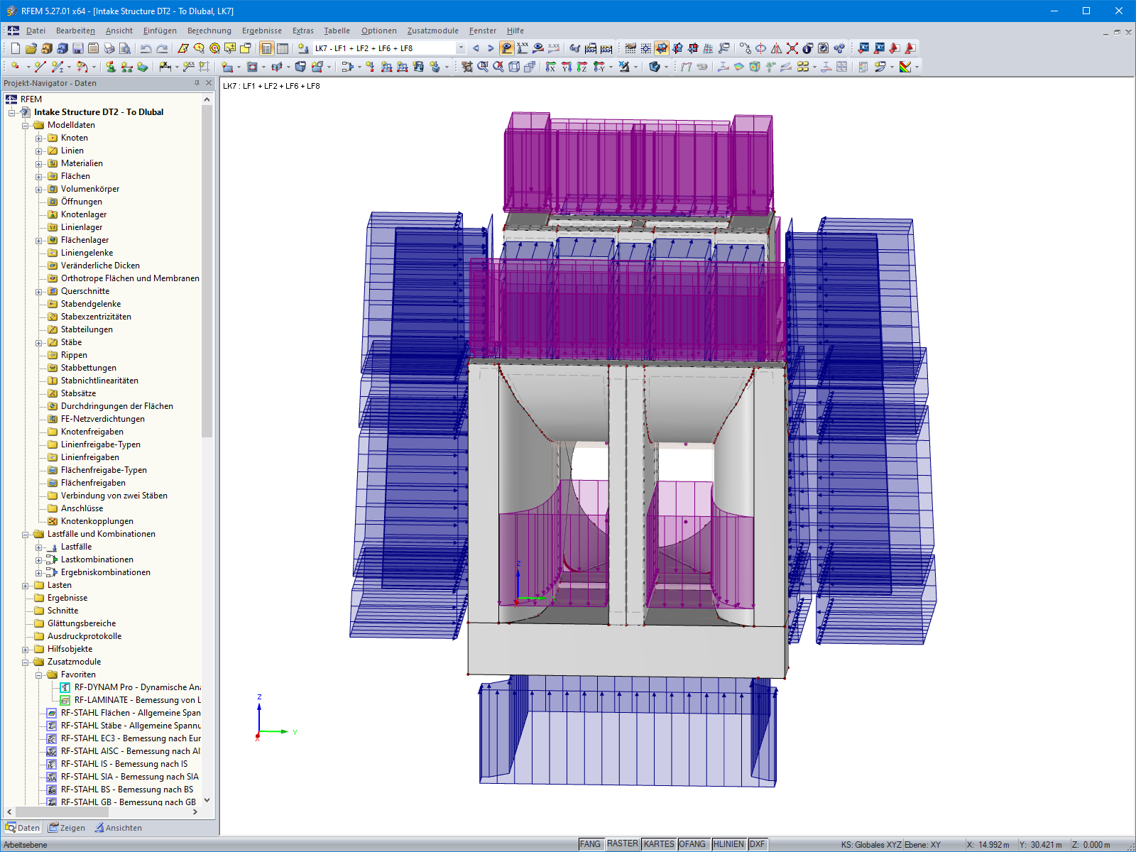 Belastungssituation in RFEM (© Zutari)