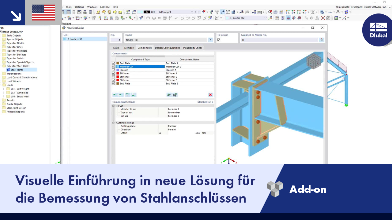 Video: Visuelle Einführung in die neue Lösung zur Bemessung von Stahlanschlüssen in RFEM 6