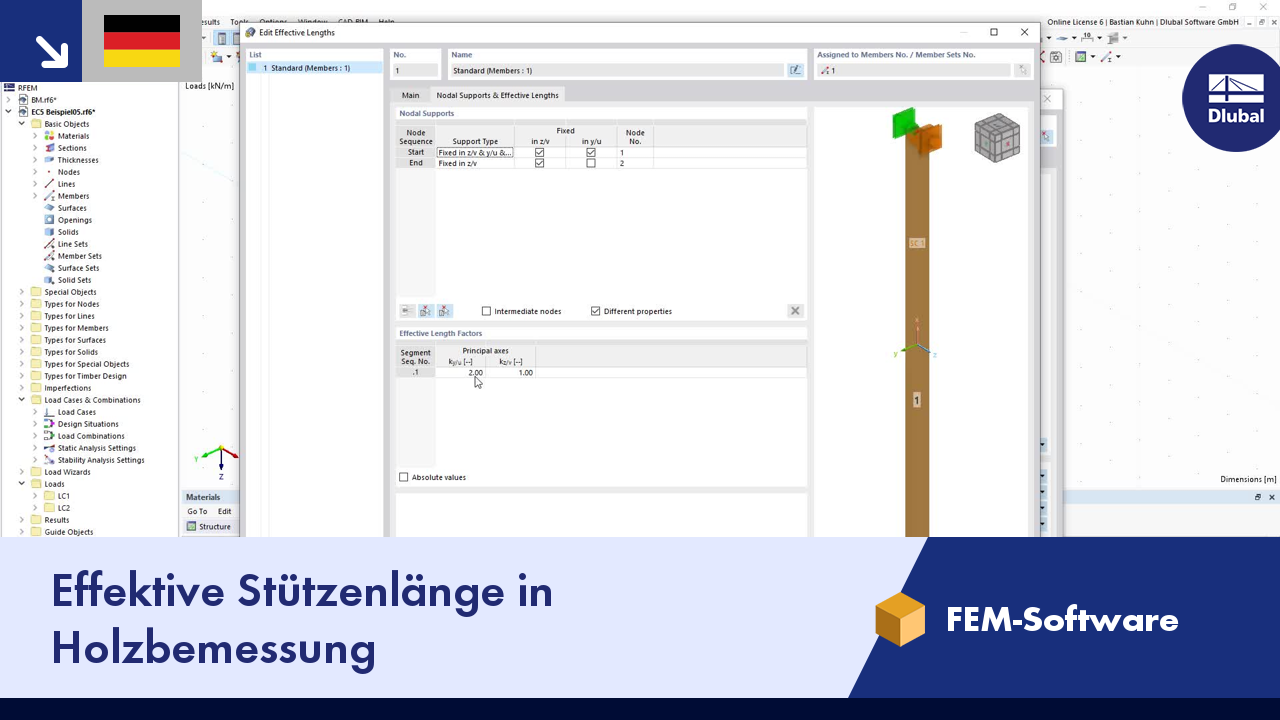 Video: Knicklängen für Stützen in der Holzbemessung