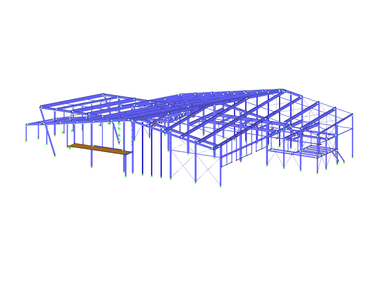 3D-Modell der Talstation in RFEM (© m3-ZT GmbH)