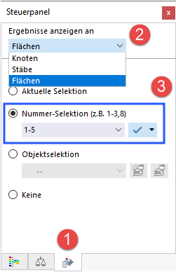 Anzeige über "Nummer-Selektion" steuern