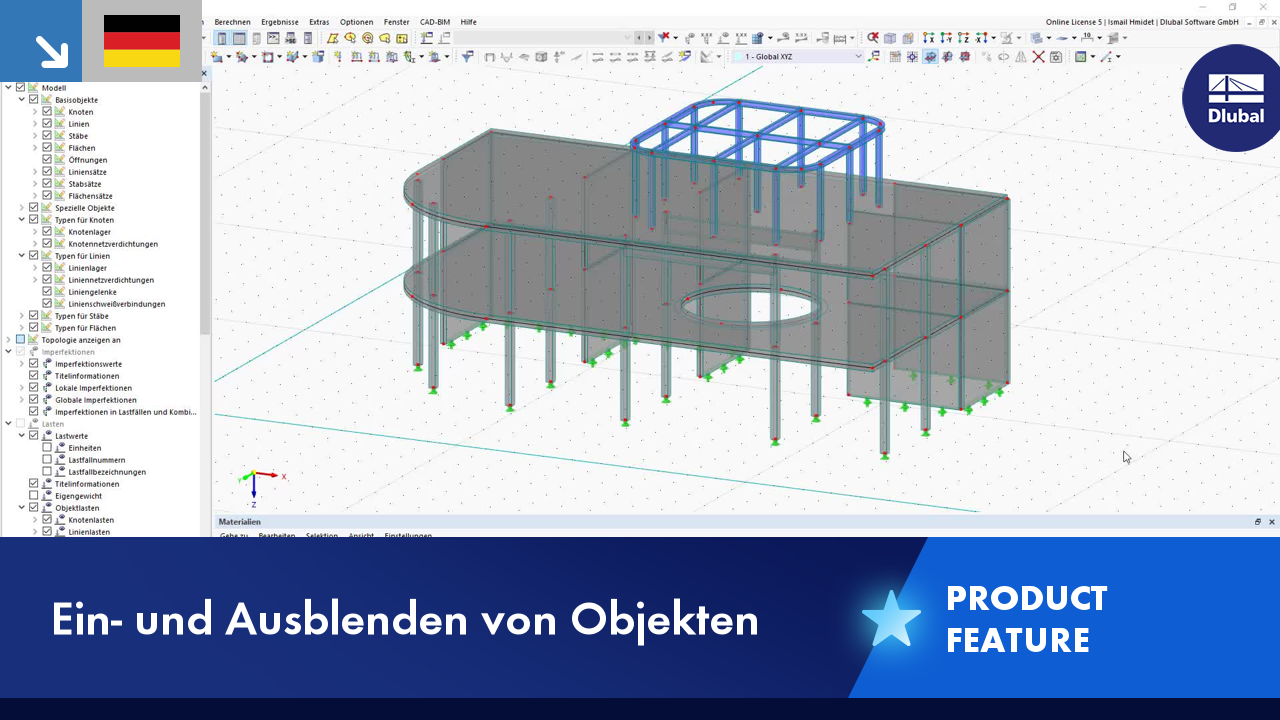 Ein- und Ausblenden von Objekten