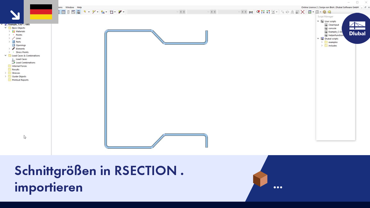 Schnittgrößenimport in RSECTION 1