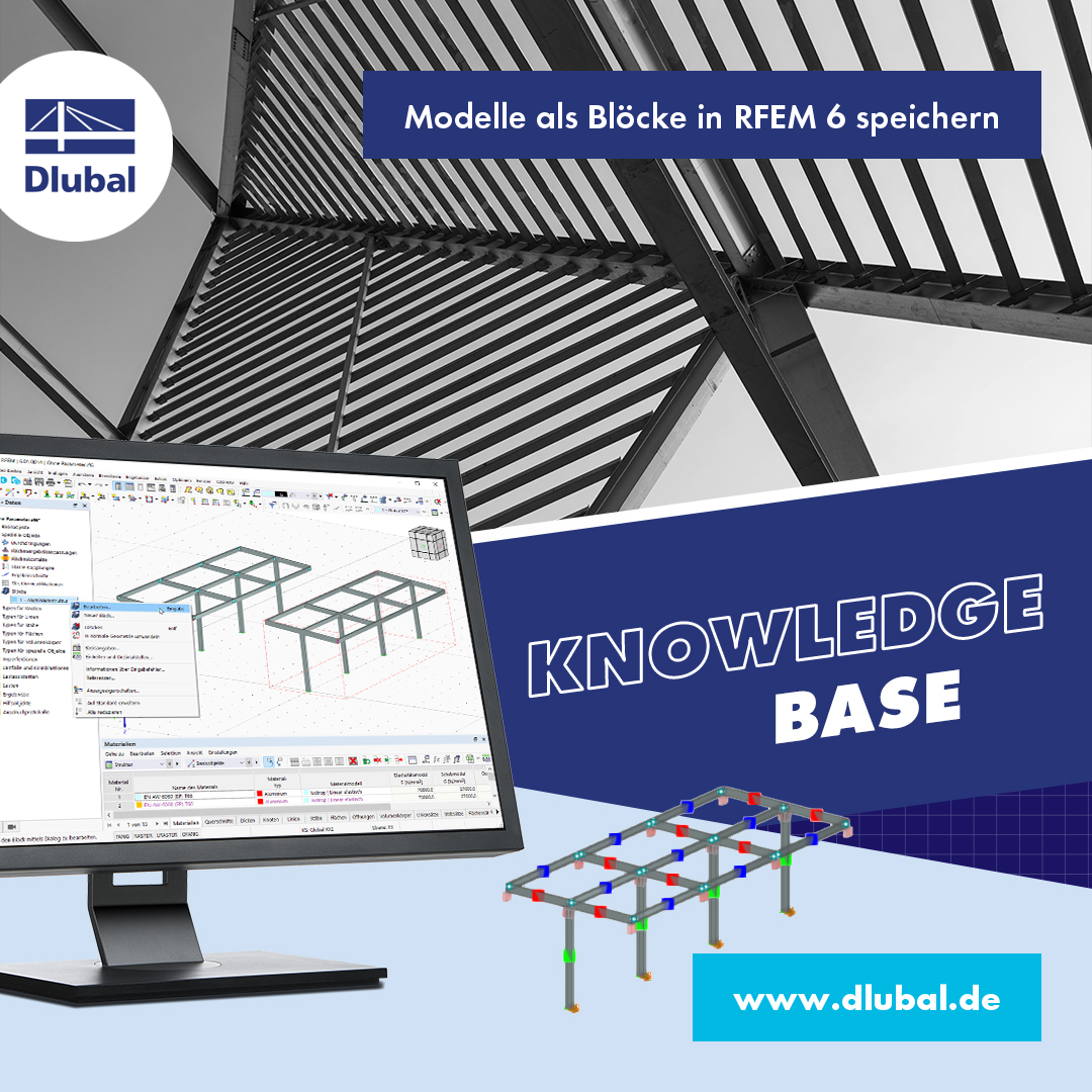 Modelle als Blöcke in RFEM 6 speichern