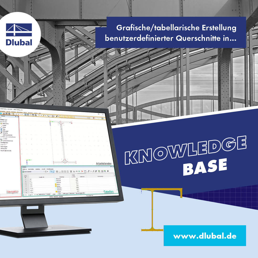 Grafische/tabellarische Erstellung benutzerdefinierter Querschnitte in RSECTION 1