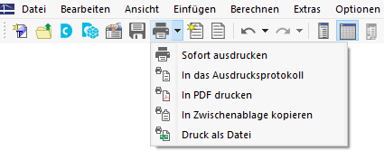 Option für Grafikausdruck auswählen