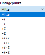 Einfügepunkt auswählen