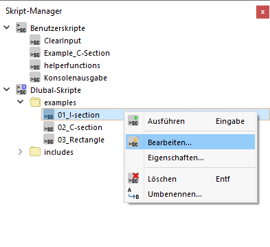 Skript im 'Skript-Manager' bearbeiten