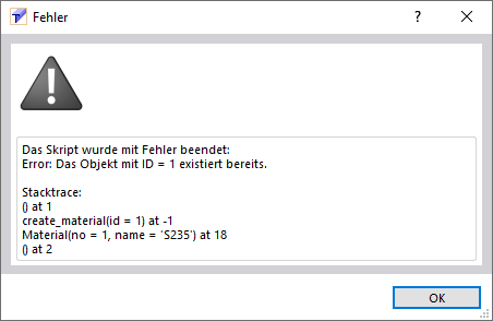 Fehler Skript