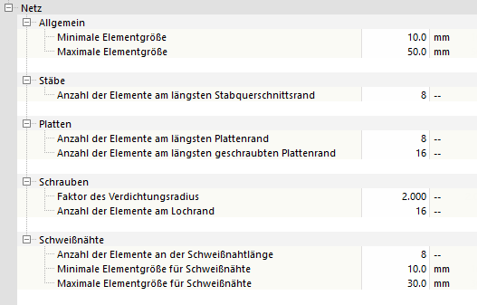 FE-Netz anpassen