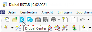 Schaltfläche 'Dlubal Center'