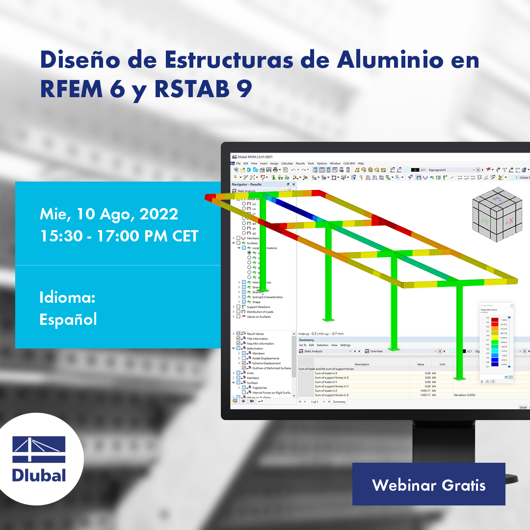 Bemessung von Aluminiumkonstruktionen in RFEM 6 und RSTAB 9