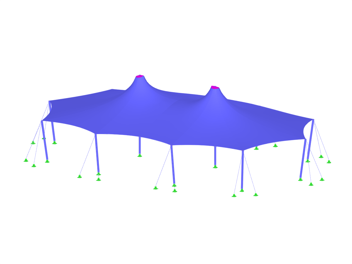 Vorgespannte Membrankonstruktion