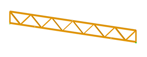 Modell eines Holzfachwerkbinders in RSTAB (© merz kley partner GmbH)