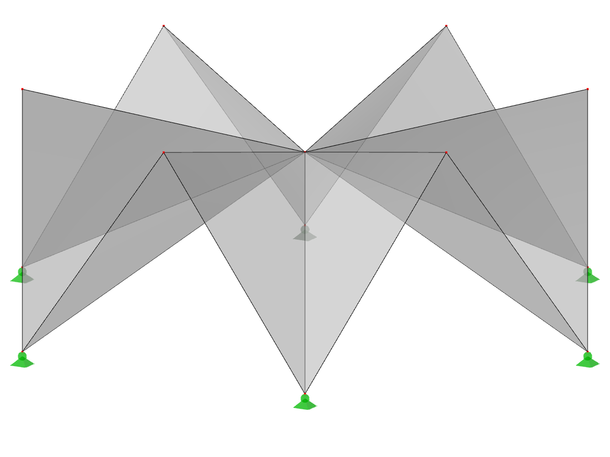 Modell-ID 501 | 034-FPC008-a | Prismatische gefaltete polygonale Struktur