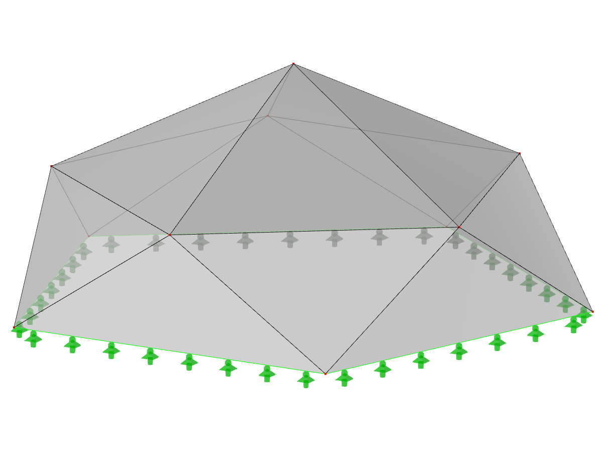 Modell-ID 502 | 034-FPC022-a | Fünfeckiges pyramidenförmiges Faltwerk