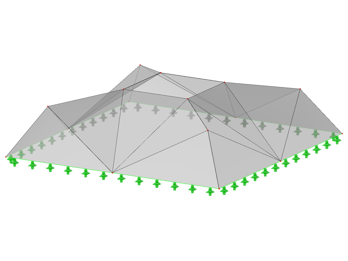 Modell ID 504 | 034-FPC031 | Rechteckiges pyramidenförmiges Faltwerk