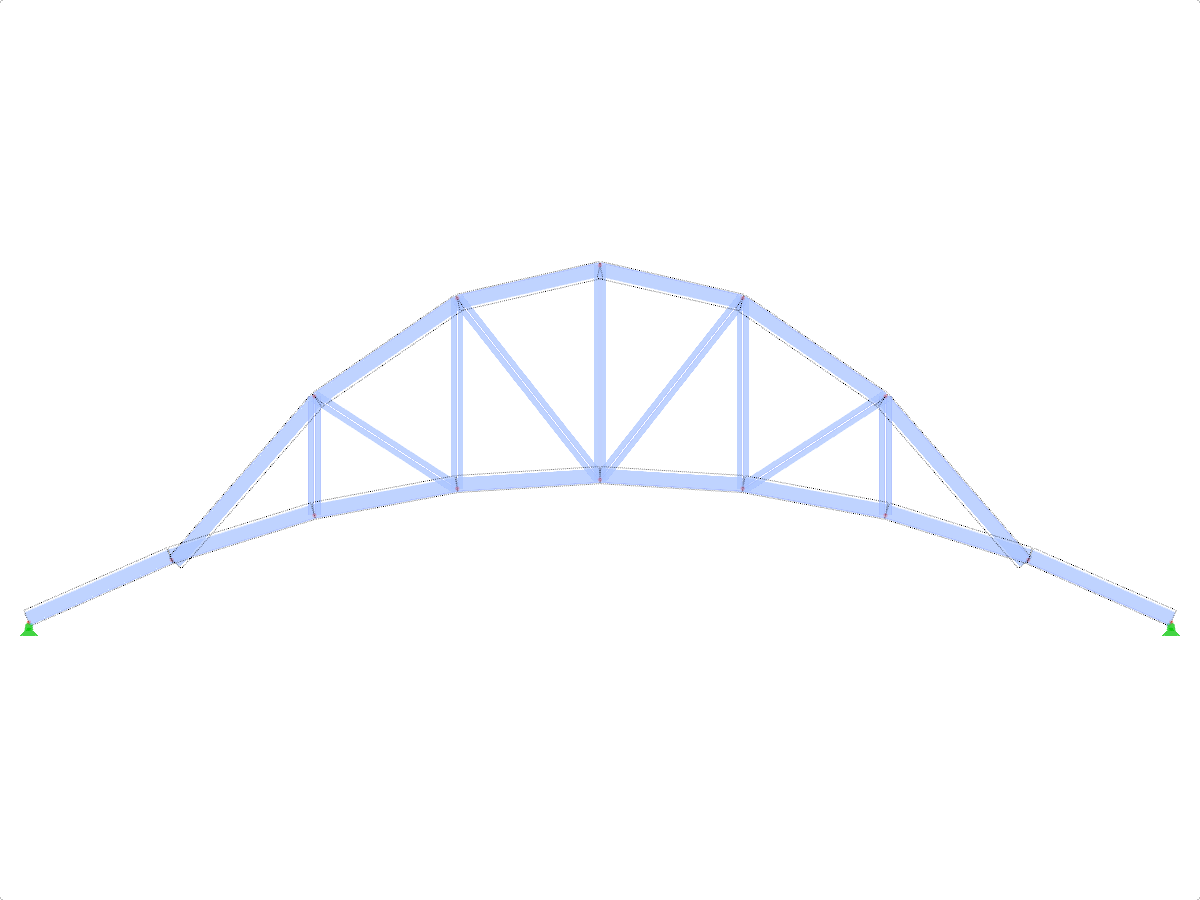 Modell ID 2048 | FT910p-plg | Bogenförmiger Fachwerkträger