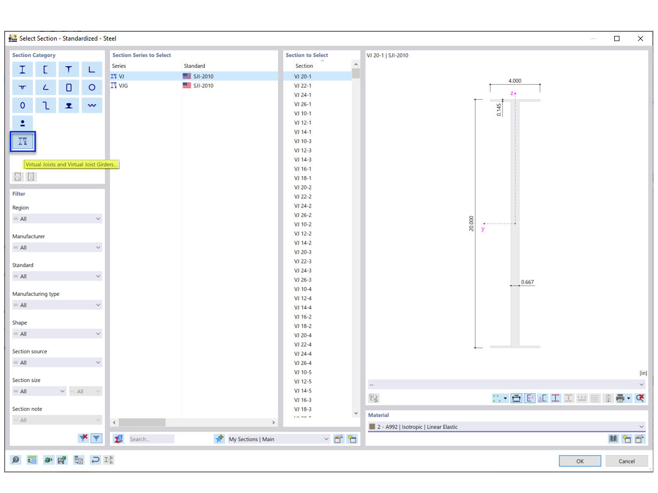 KB 001782 | Virtual Joists des Steel Joist Institutes