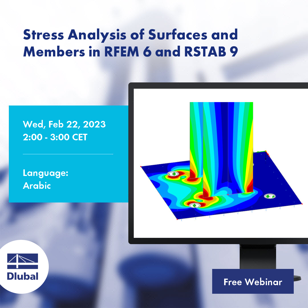 Spannungsanalyse von Flächen und Stäben in RFEM 6 und RSTAB 9