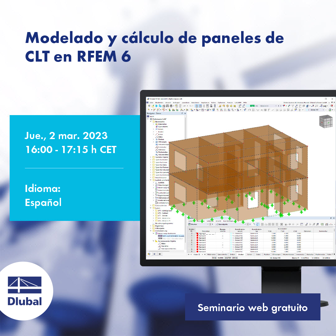 Modellierung und Bemessung von Brettsperrholzplatten in RFEM 6