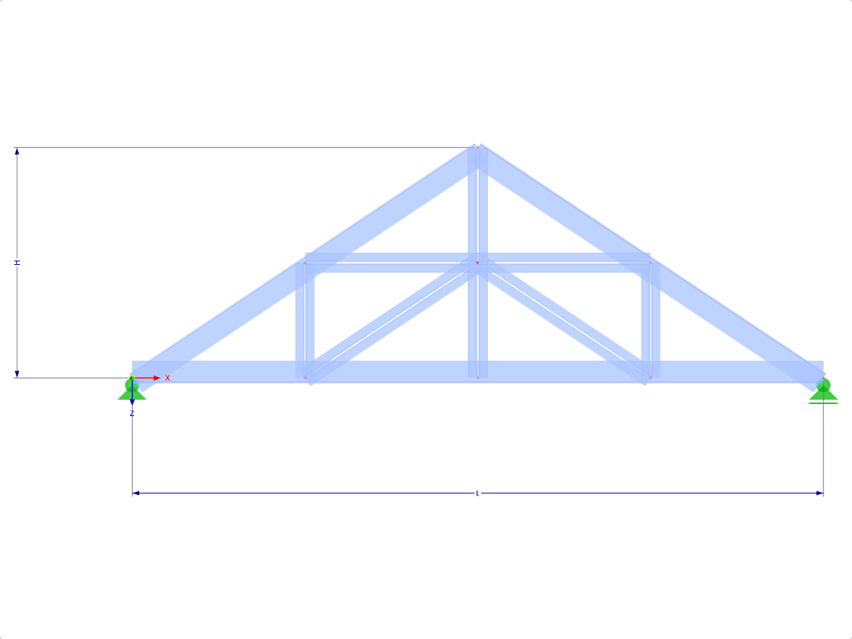 Modell 001781 | FT405 | Dreieckfachwerk mit Parametern