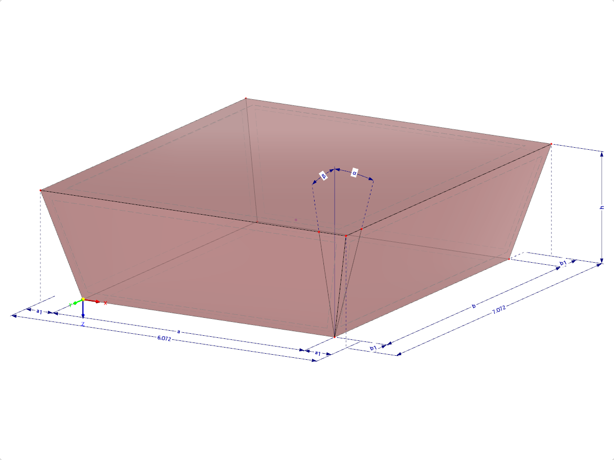 Modell 001851 | SLDL003 | Umgekehrter Pyramidenstumpf mit Parametern