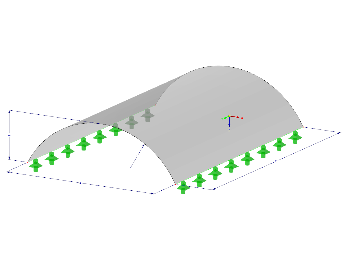 Modell 002007 | SHC002 | Tonnengewölbe mit Parametern