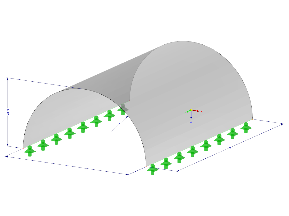 Modell 002015 | SHC001 | Tonnengewölbe mit Parametern